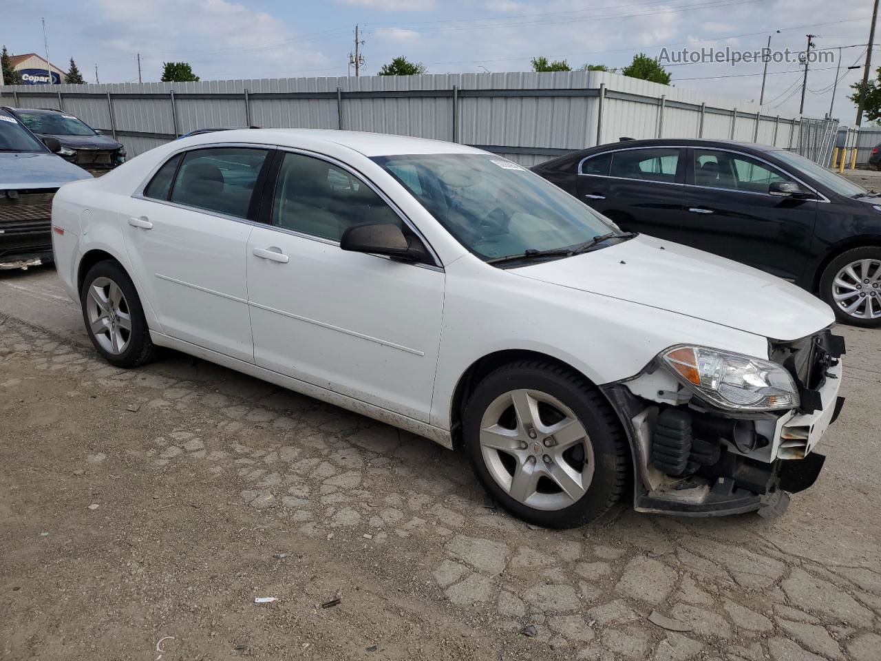 2012 Chevrolet Malibu Ls White vin: 1G1ZB5E03CF292776