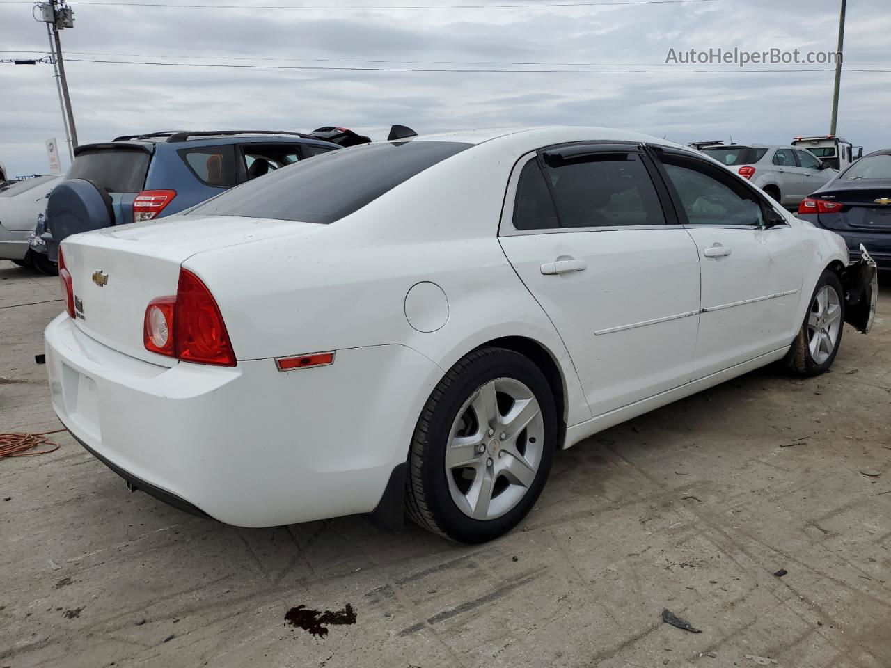 2012 Chevrolet Malibu Ls White vin: 1G1ZB5E05CF193893