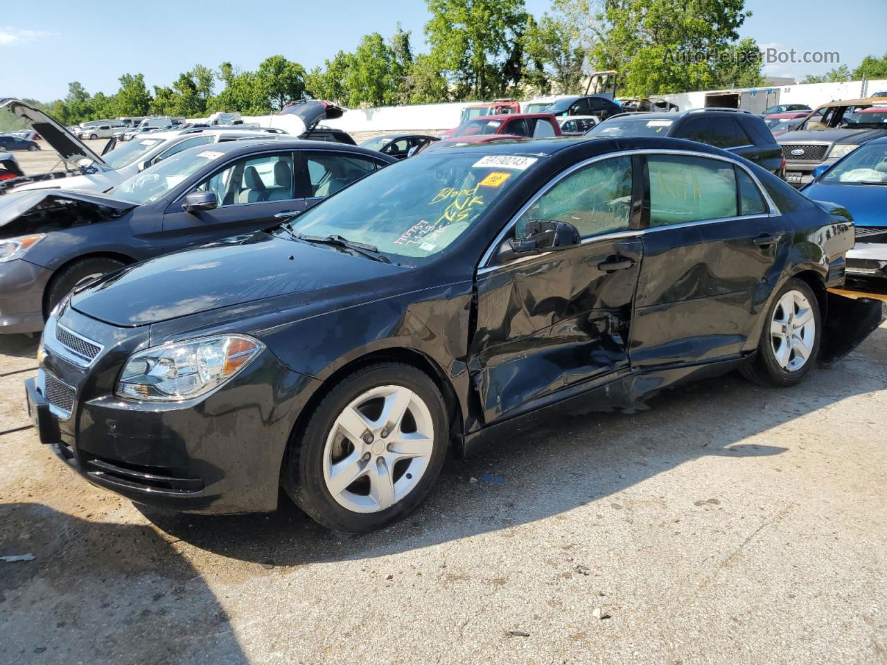 2012 Chevrolet Malibu Ls Black vin: 1G1ZB5E05CF240615