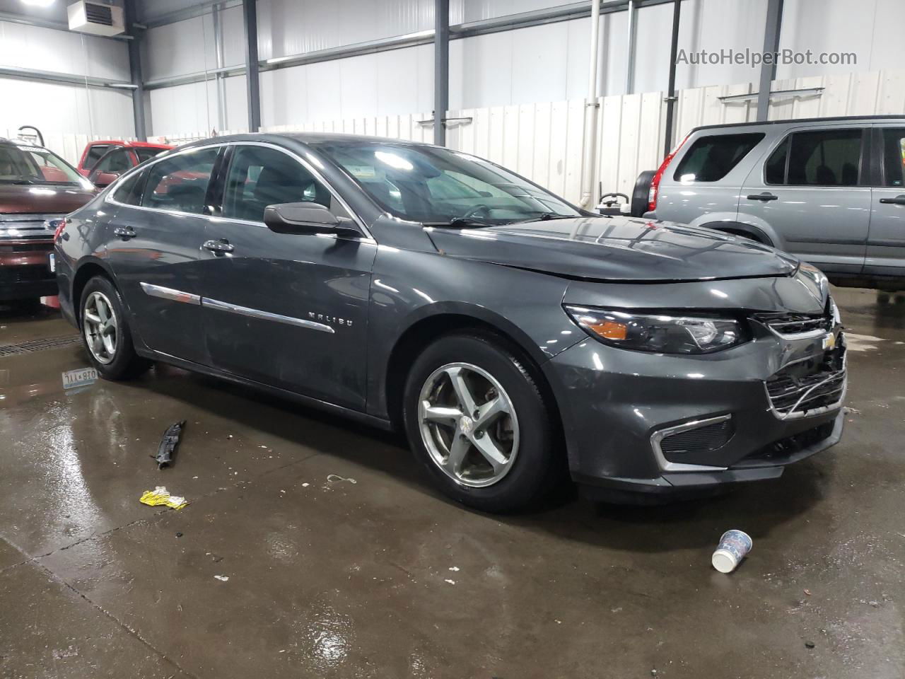 2017 Chevrolet Malibu Ls Charcoal vin: 1G1ZB5ST0HF133316