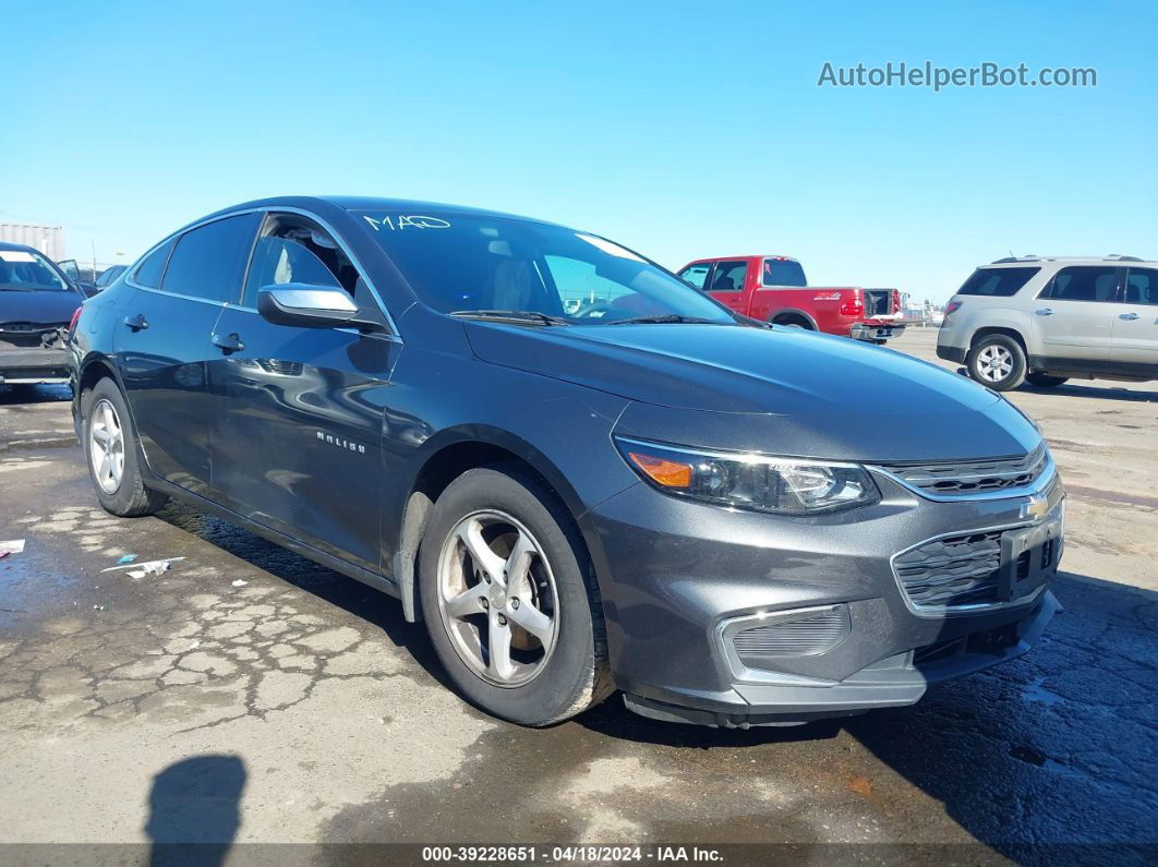 2017 Chevrolet Malibu Ls Gray vin: 1G1ZB5ST0HF160127