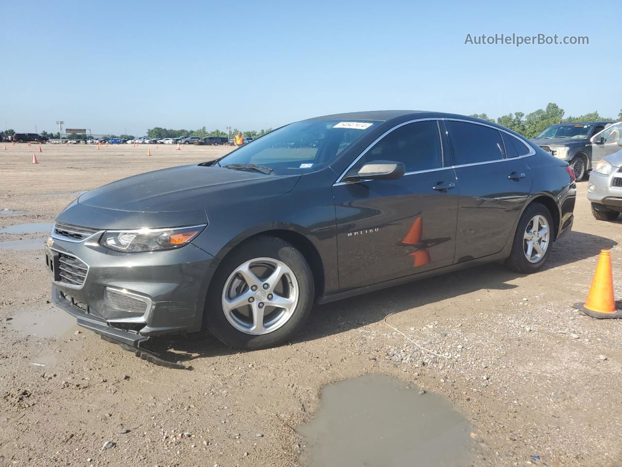 2017 Chevrolet Malibu Ls Charcoal vin: 1G1ZB5ST0HF190020