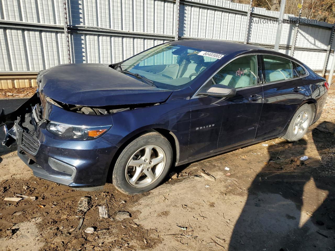 2017 Chevrolet Malibu Ls Blue vin: 1G1ZB5ST0HF196660