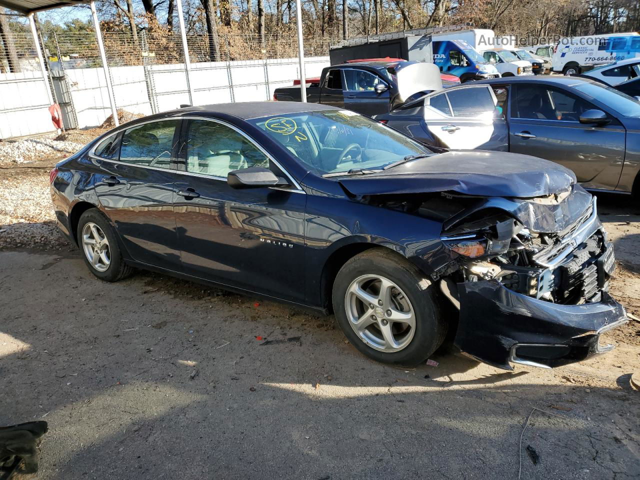 2017 Chevrolet Malibu Ls Blue vin: 1G1ZB5ST0HF196660