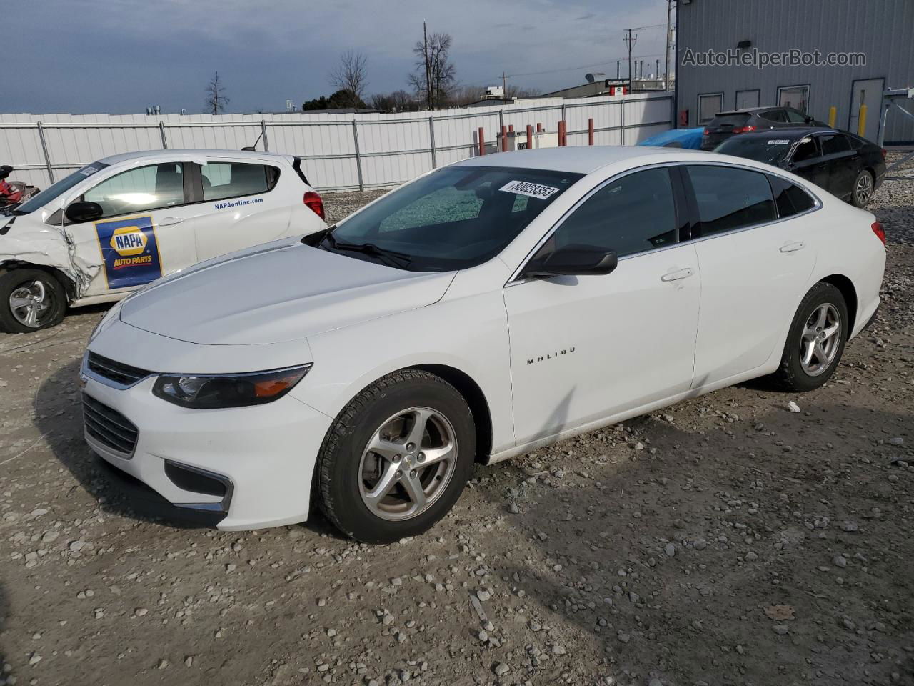 2017 Chevrolet Malibu Ls White vin: 1G1ZB5ST0HF208001