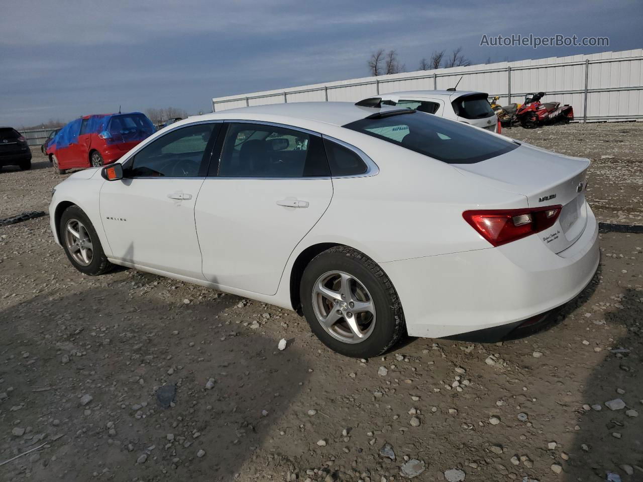 2017 Chevrolet Malibu Ls White vin: 1G1ZB5ST0HF208001