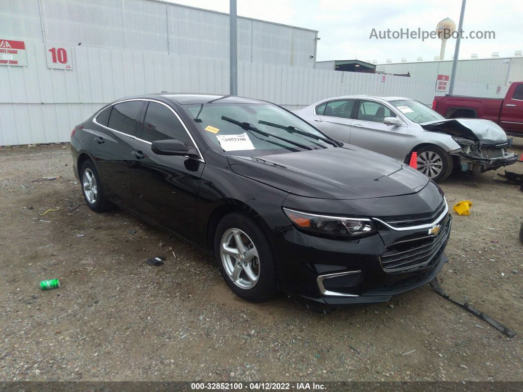 2017 Chevrolet Malibu Ls Black vin: 1G1ZB5ST0HF237062