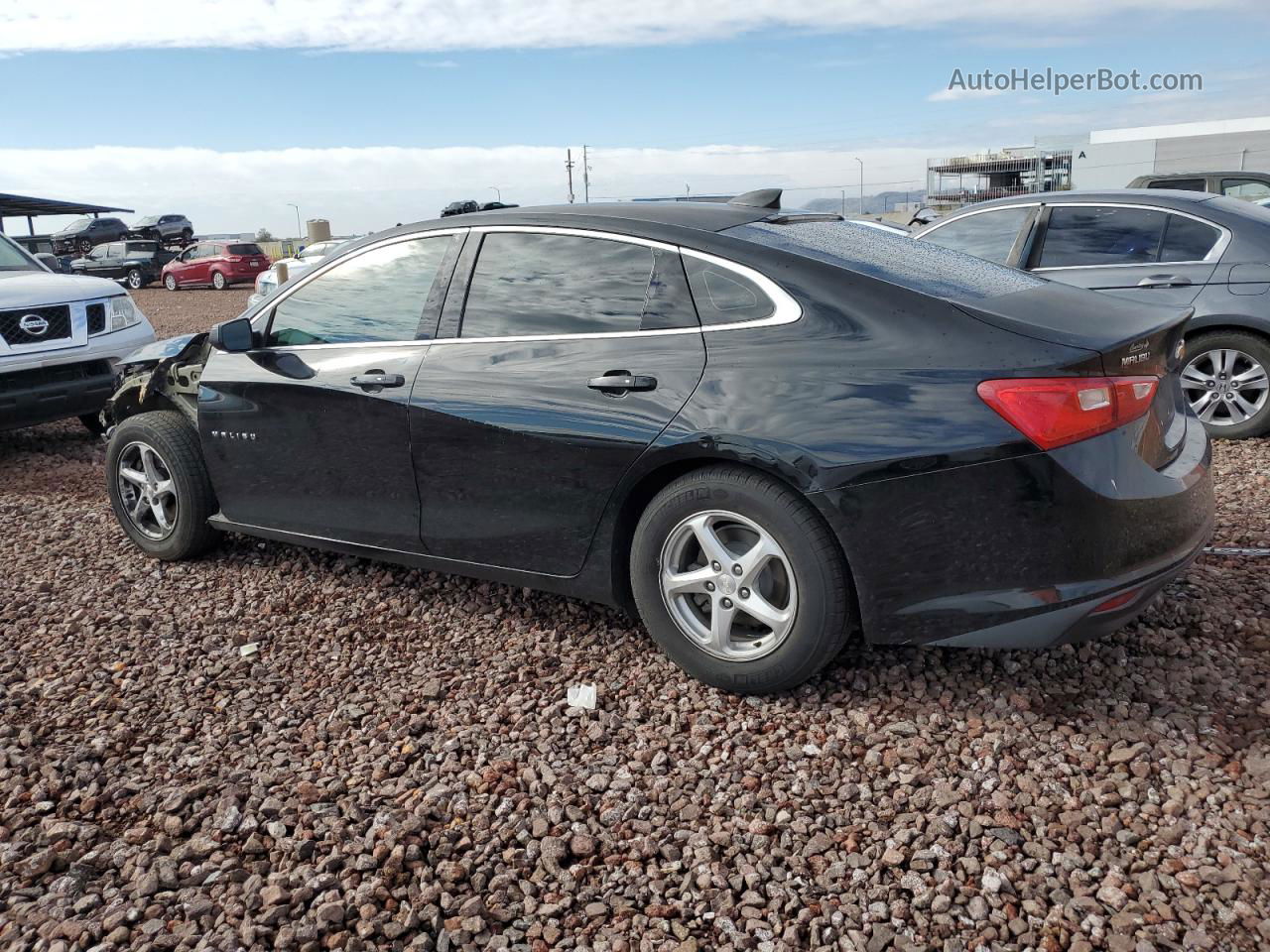 2017 Chevrolet Malibu Ls Black vin: 1G1ZB5ST0HF271504