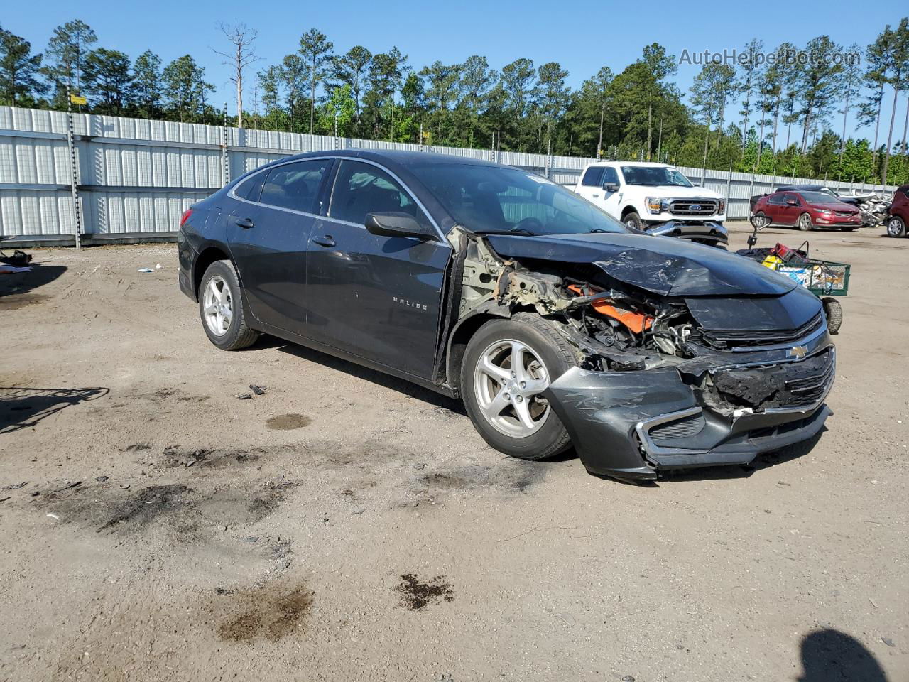 2017 Chevrolet Malibu Ls Серый vin: 1G1ZB5ST0HF291705