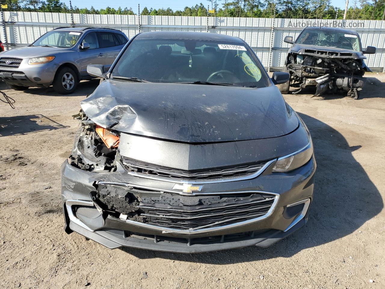 2017 Chevrolet Malibu Ls Серый vin: 1G1ZB5ST0HF291705