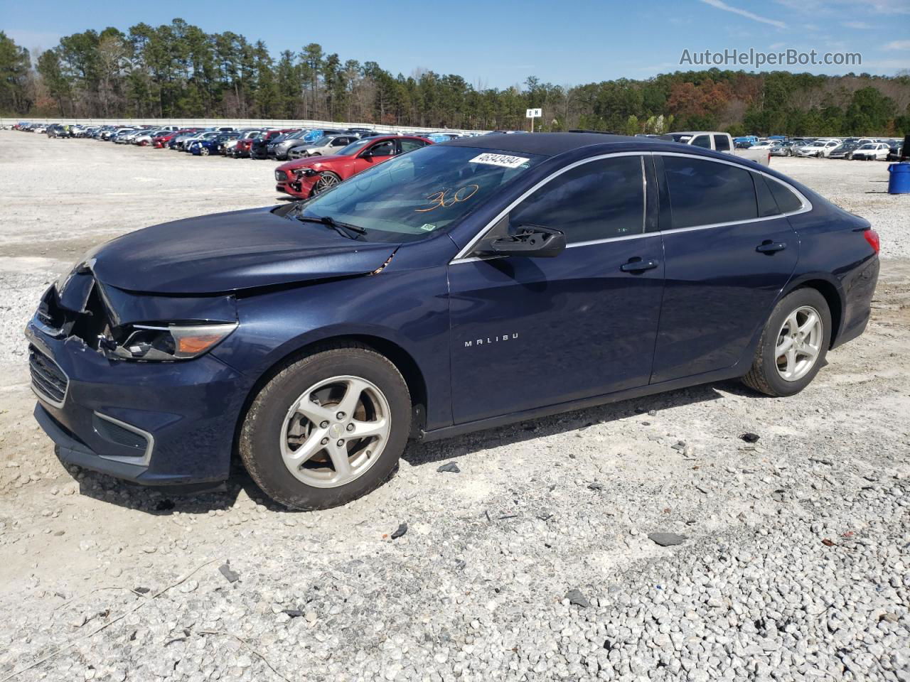 2017 Chevrolet Malibu Ls Синий vin: 1G1ZB5ST1HF144244