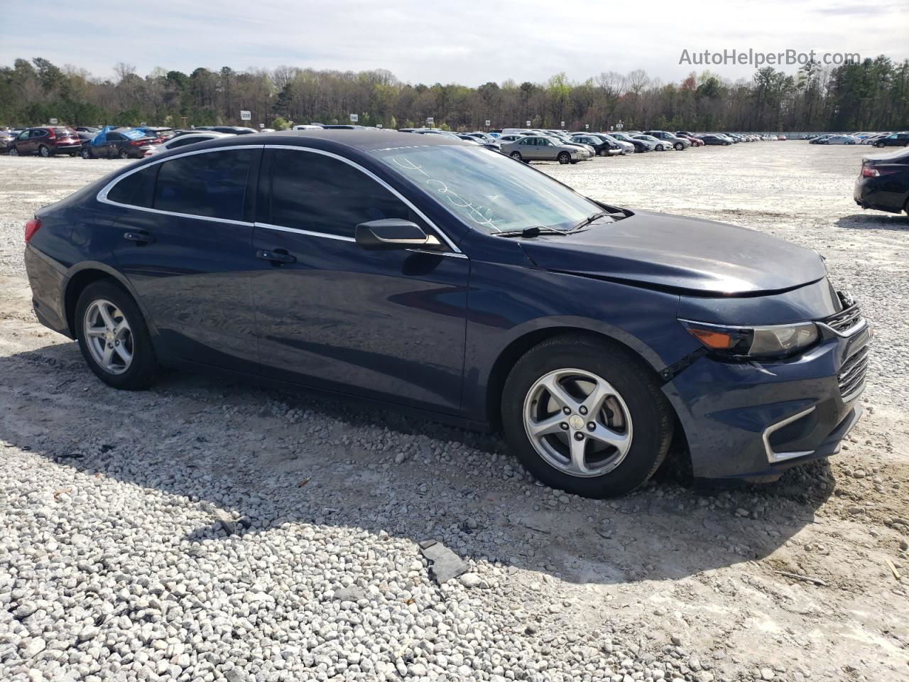 2017 Chevrolet Malibu Ls Синий vin: 1G1ZB5ST1HF144244