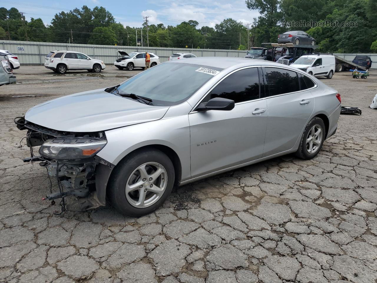 2017 Chevrolet Malibu Ls Silver vin: 1G1ZB5ST1HF210730