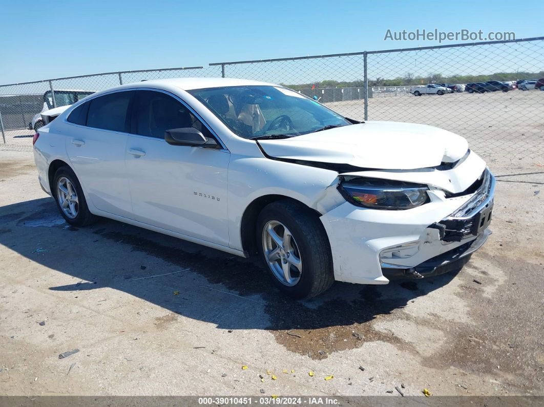 2017 Chevrolet Malibu Ls White vin: 1G1ZB5ST1HF235675