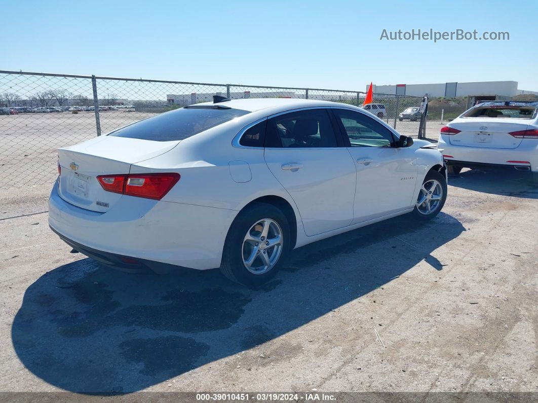 2017 Chevrolet Malibu Ls White vin: 1G1ZB5ST1HF235675