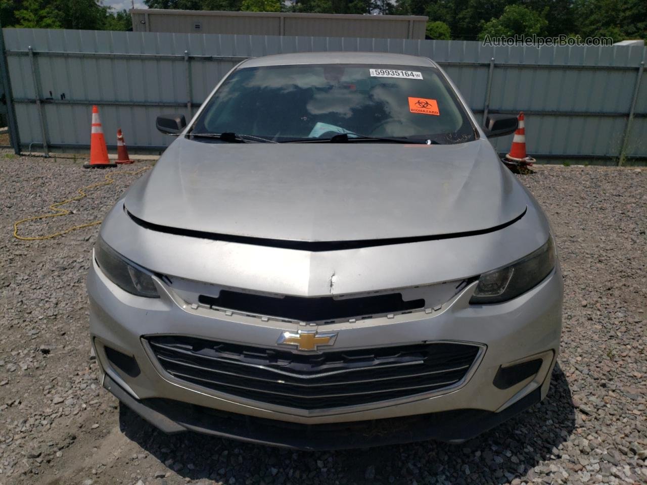 2017 Chevrolet Malibu Ls Silver vin: 1G1ZB5ST1HF285928