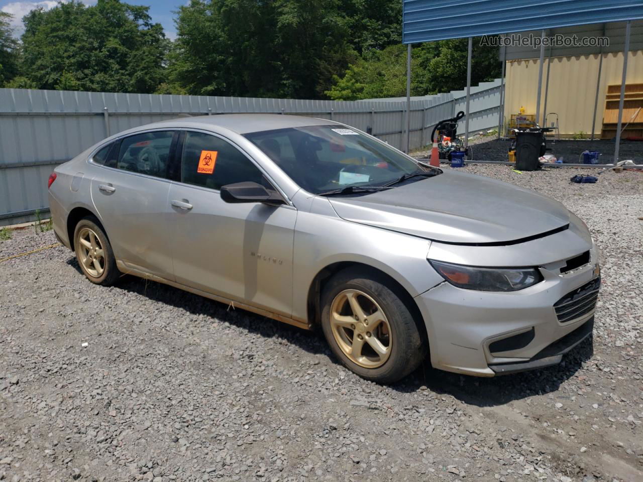 2017 Chevrolet Malibu Ls Silver vin: 1G1ZB5ST1HF285928