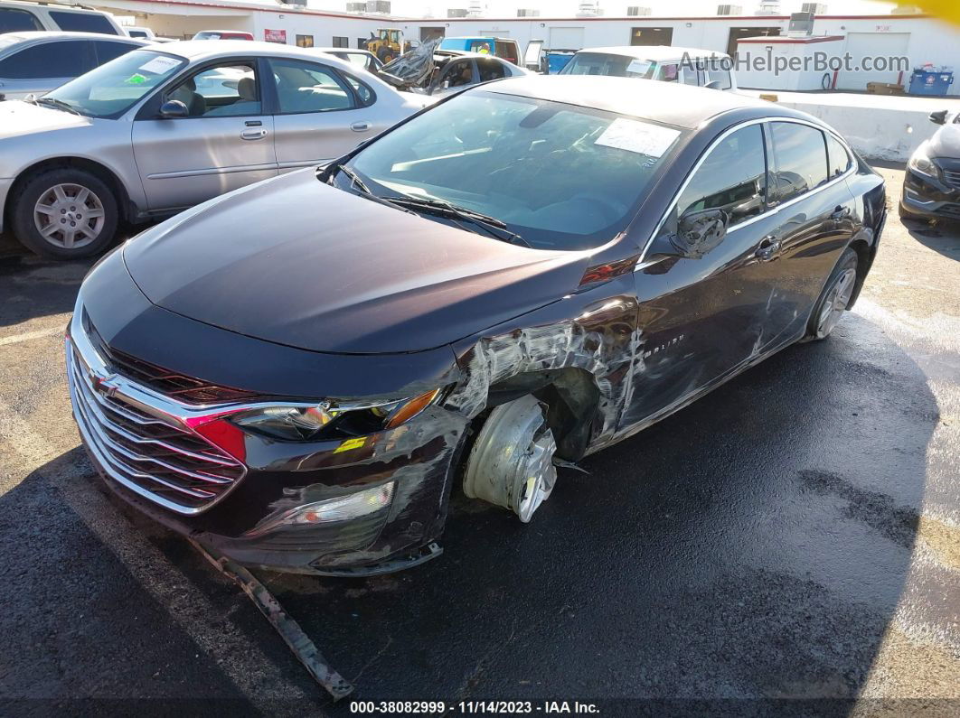 2021 Chevrolet Malibu Fwd Ls Burgundy vin: 1G1ZB5ST1MF038631