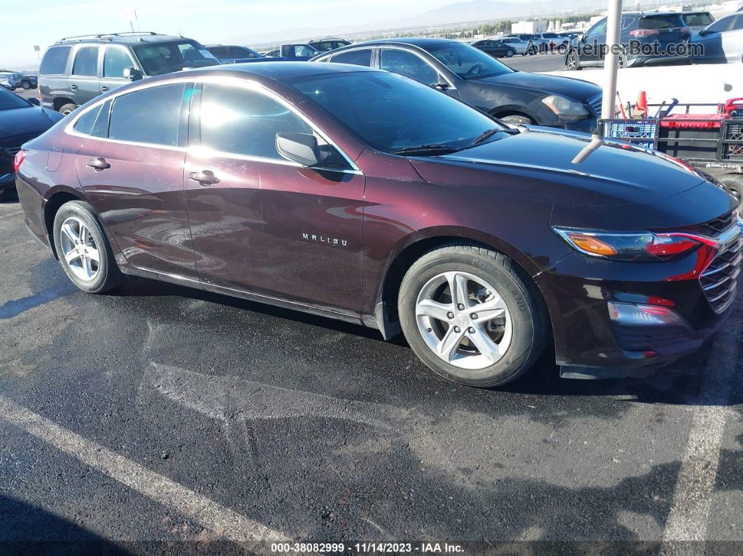 2021 Chevrolet Malibu Fwd Ls Burgundy vin: 1G1ZB5ST1MF038631