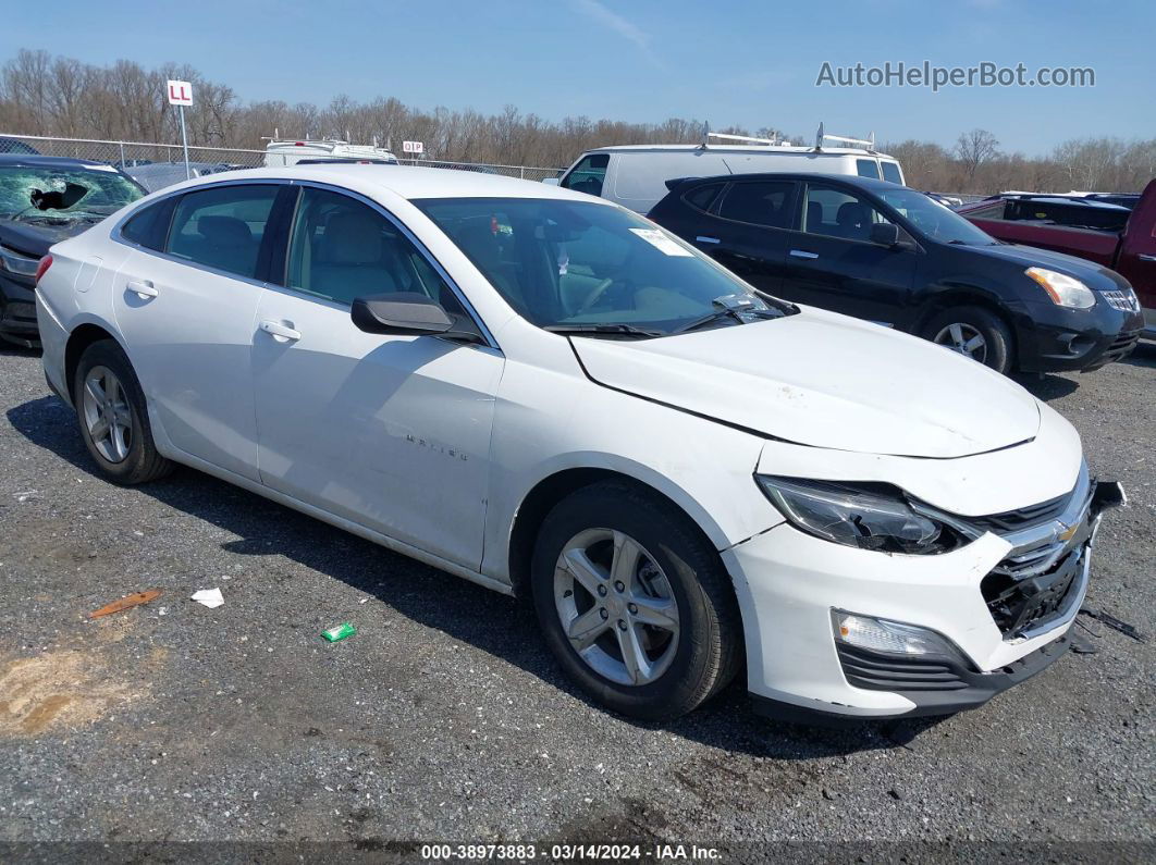 2021 Chevrolet Malibu Fwd Ls White vin: 1G1ZB5ST1MF077395