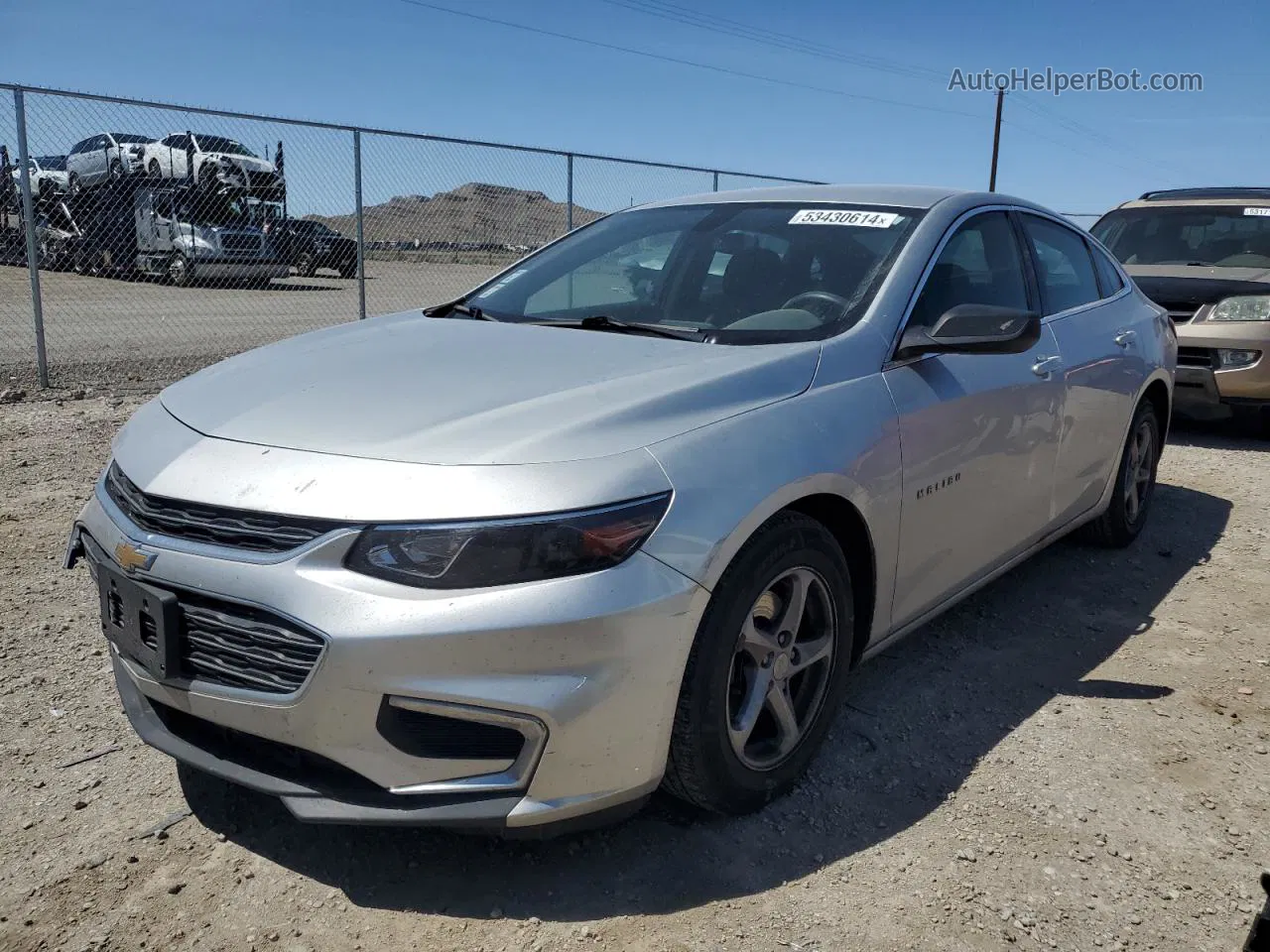 2017 Chevrolet Malibu Ls Silver vin: 1G1ZB5ST2HF203141