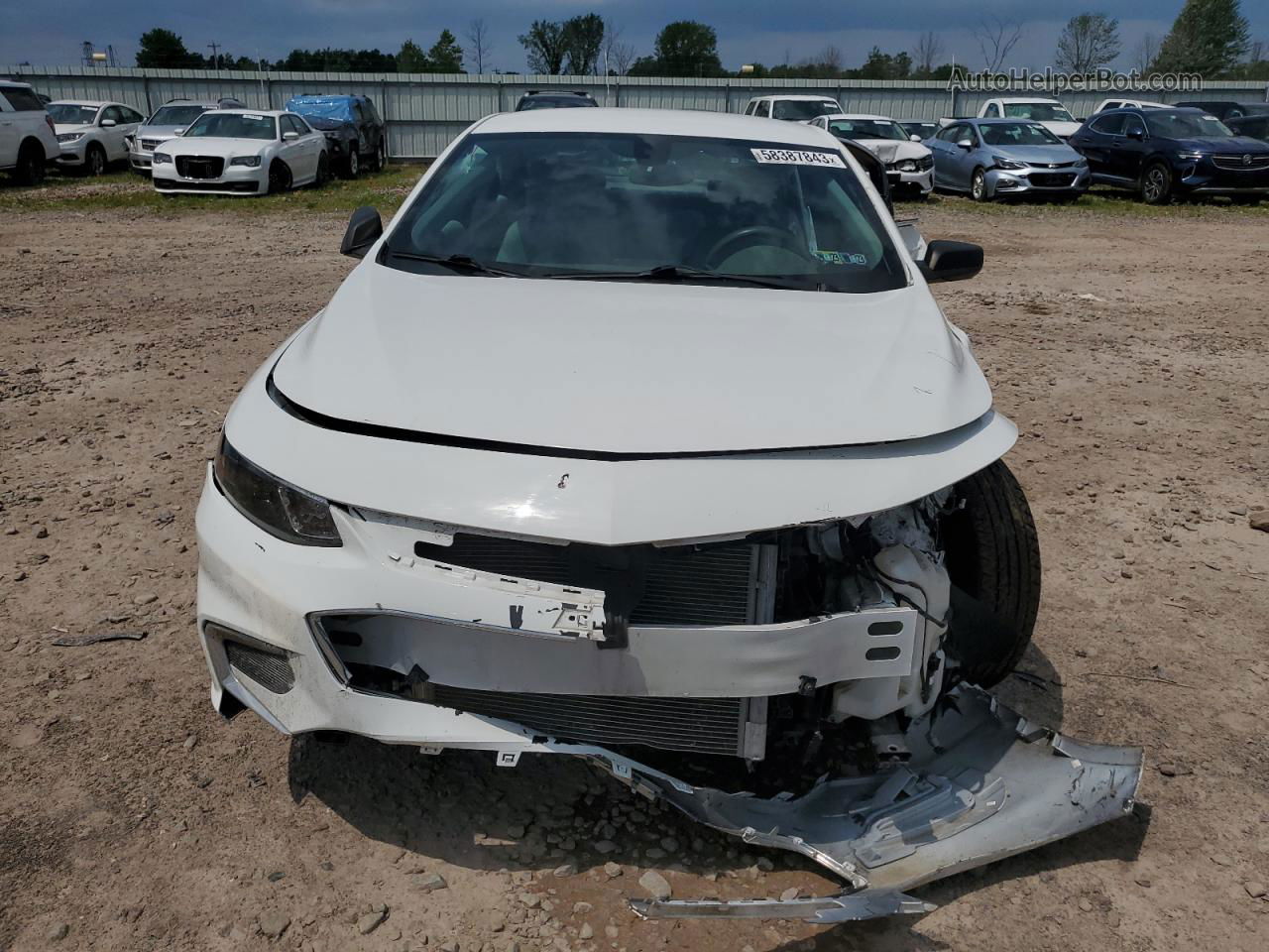 2017 Chevrolet Malibu Ls White vin: 1G1ZB5ST2HF230968