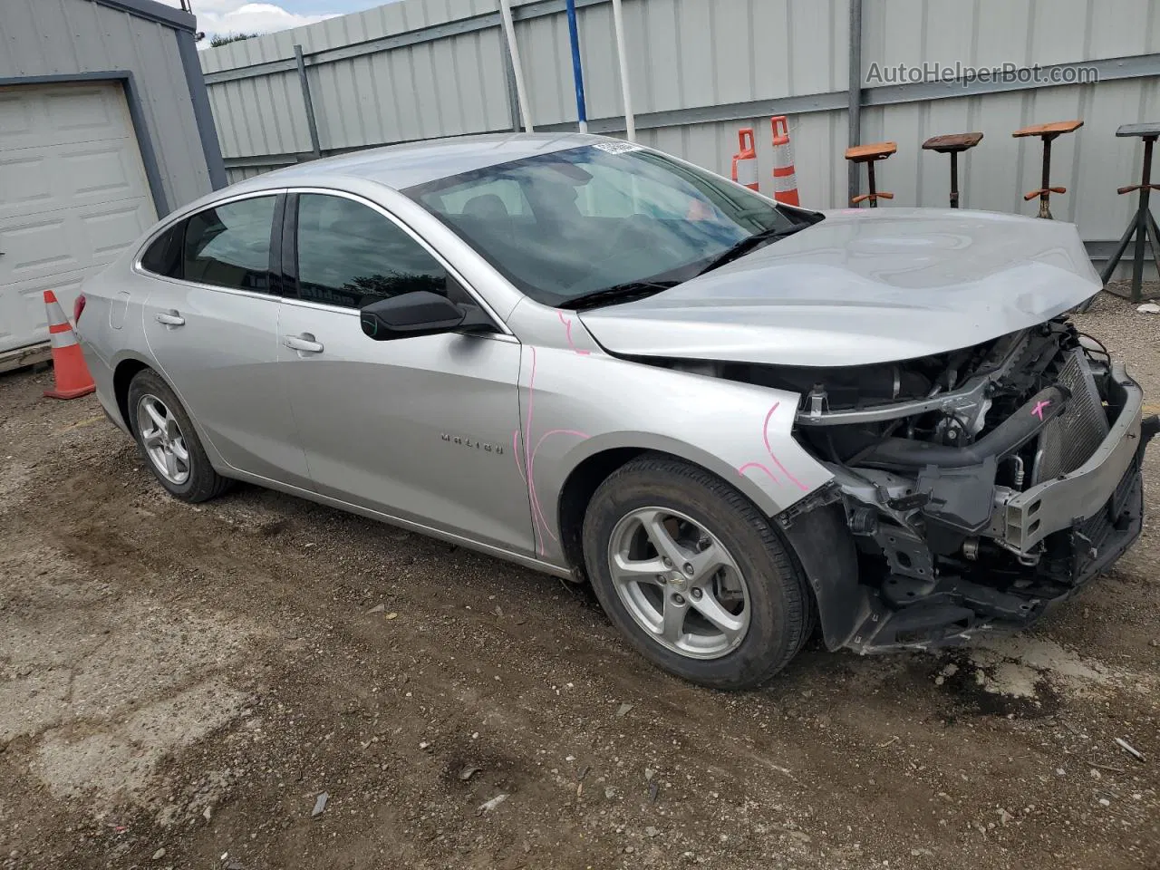 2017 Chevrolet Malibu Ls Silver vin: 1G1ZB5ST2HF276722