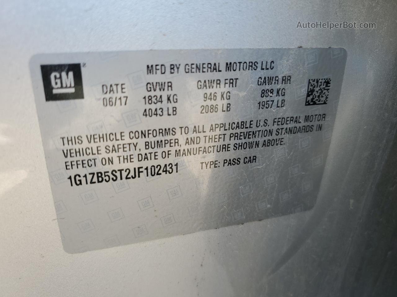2018 Chevrolet Malibu Ls Silver vin: 1G1ZB5ST2JF102431