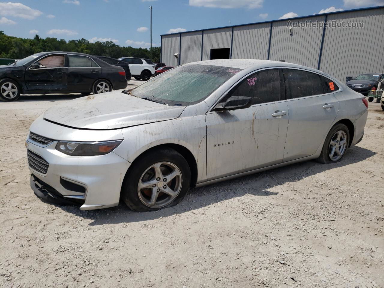 2018 Chevrolet Malibu Ls Silver vin: 1G1ZB5ST2JF252605