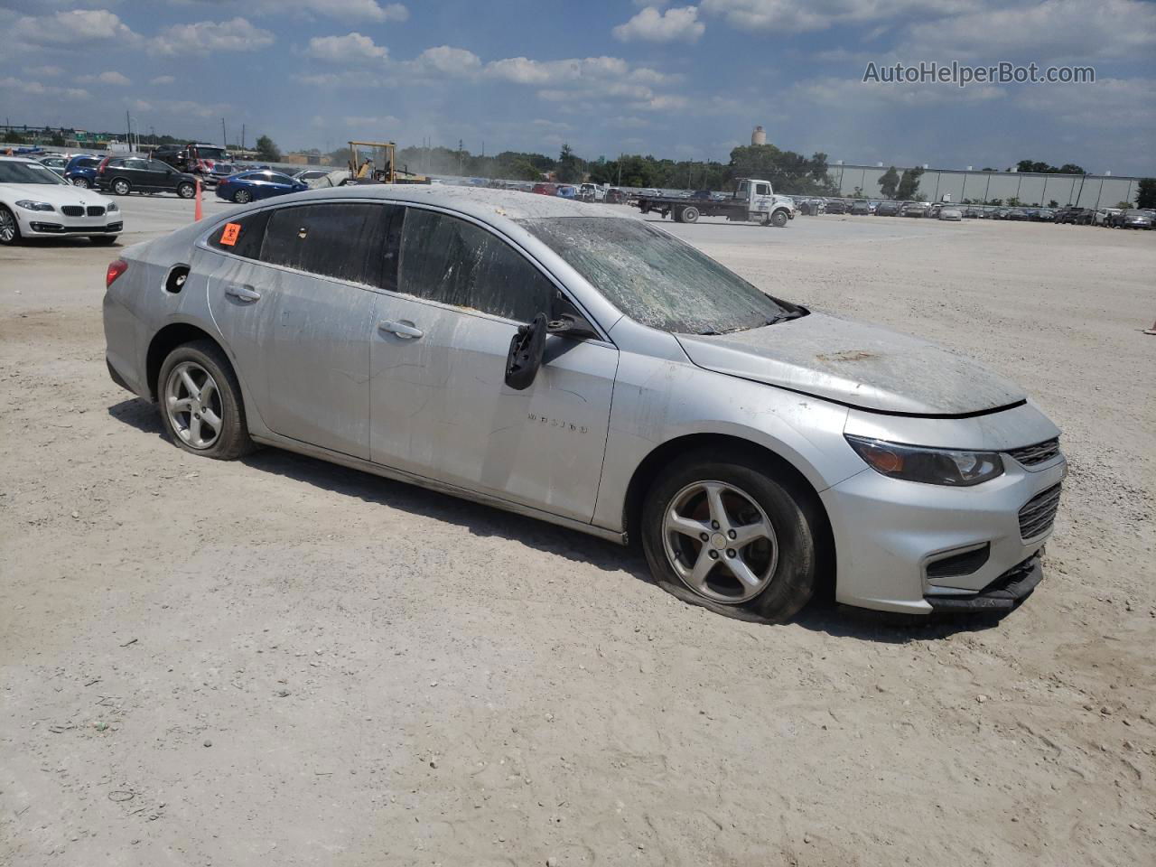 2018 Chevrolet Malibu Ls Silver vin: 1G1ZB5ST2JF252605