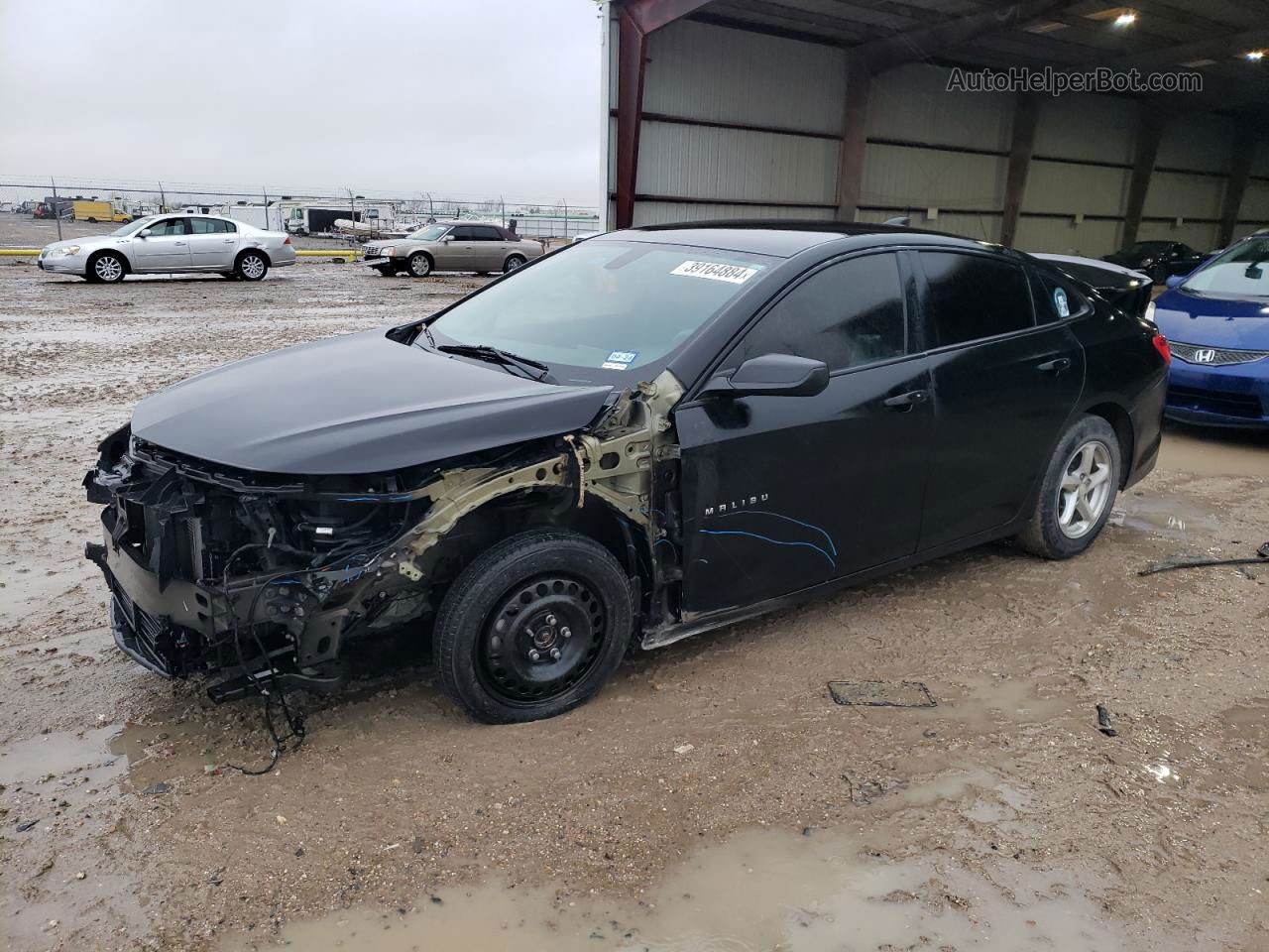 2018 Chevrolet Malibu Ls Black vin: 1G1ZB5ST2JF264771