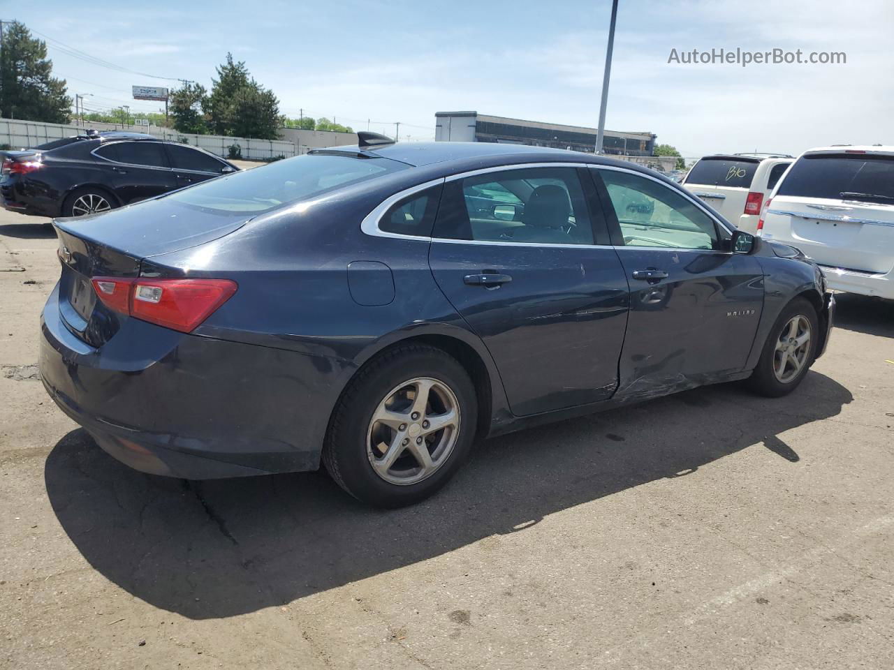 2017 Chevrolet Malibu Ls Синий vin: 1G1ZB5ST3HF145590