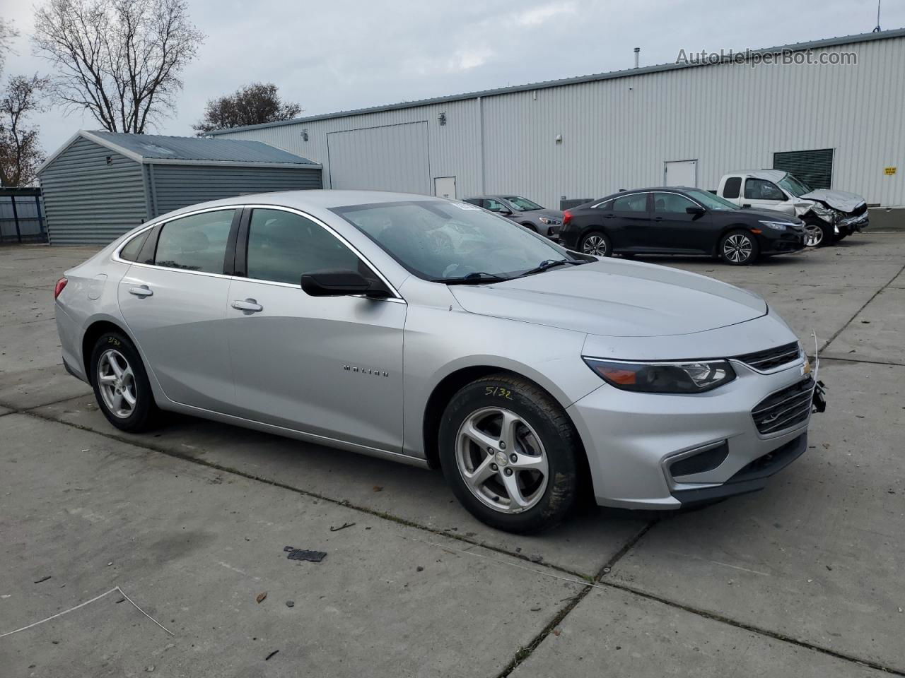 2017 Chevrolet Malibu Ls Silver vin: 1G1ZB5ST3HF190609