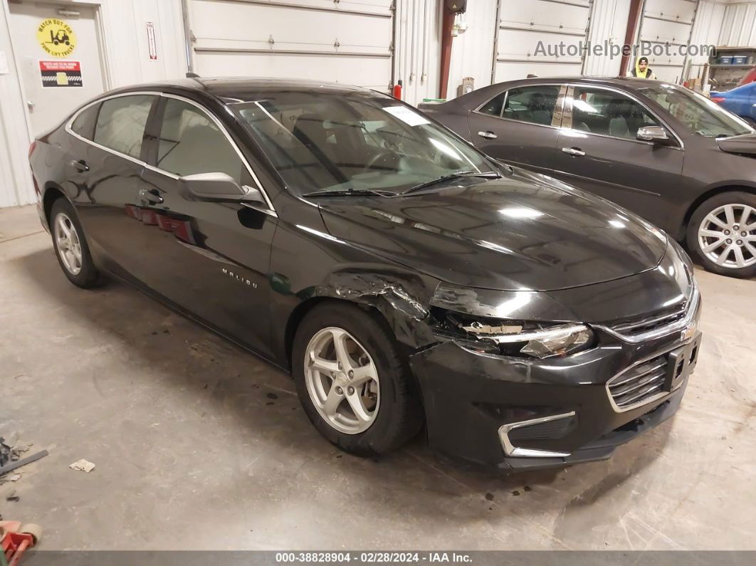 2017 Chevrolet Malibu Ls Black vin: 1G1ZB5ST3HF212902