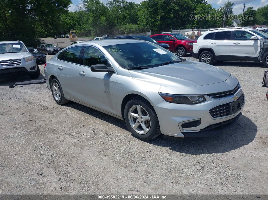 2017 Chevrolet Malibu Ls Silver vin: 1G1ZB5ST3HF228291