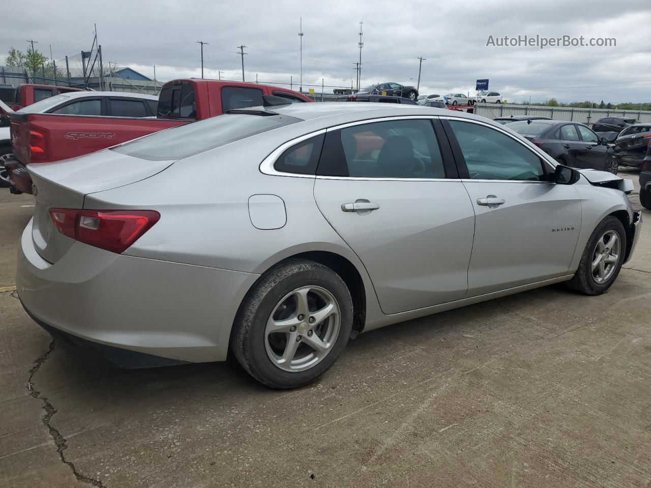 2017 Chevrolet Malibu Ls Silver vin: 1G1ZB5ST3HF231403