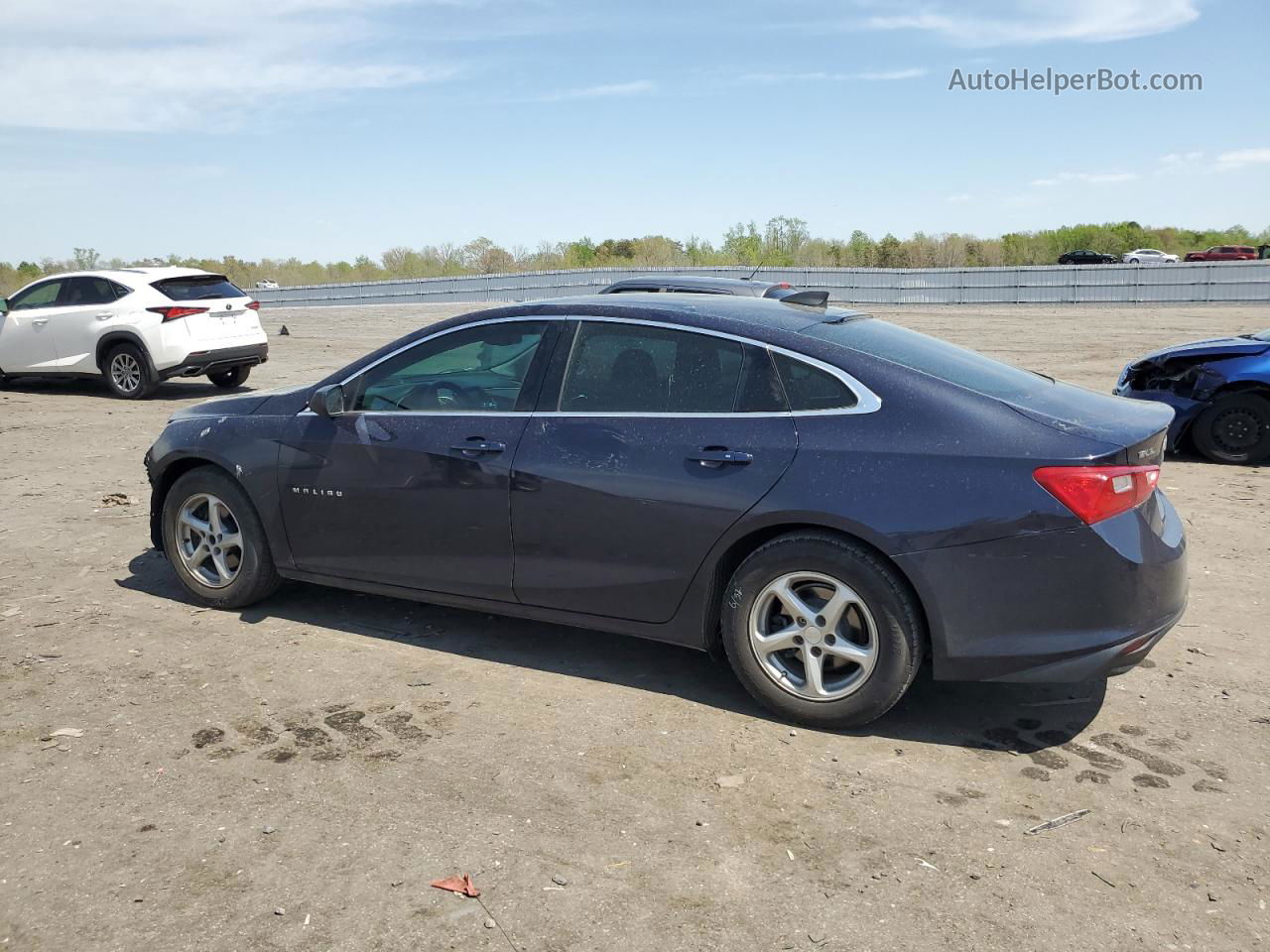 2017 Chevrolet Malibu Ls Blue vin: 1G1ZB5ST3HF253160