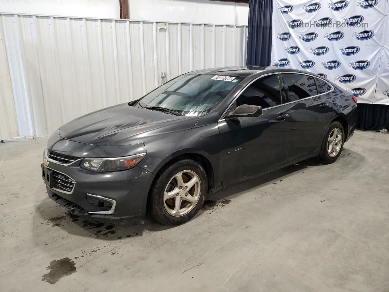 2017 Chevrolet Malibu Ls Gray vin: 1G1ZB5ST3HF288619