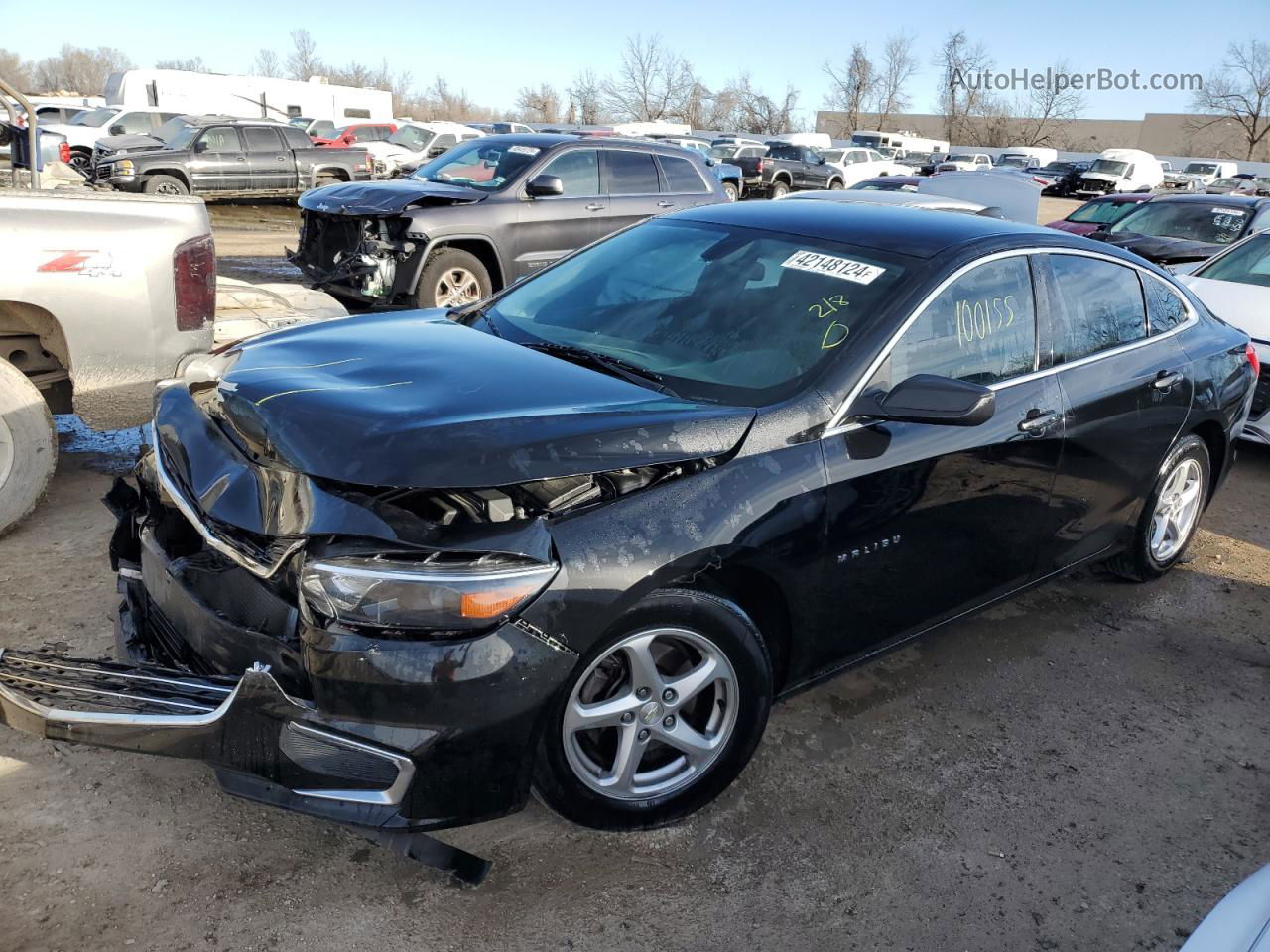 2018 Chevrolet Malibu Ls Black vin: 1G1ZB5ST3JF103734