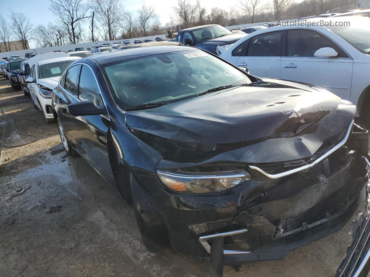 2018 Chevrolet Malibu Ls Black vin: 1G1ZB5ST3JF103734