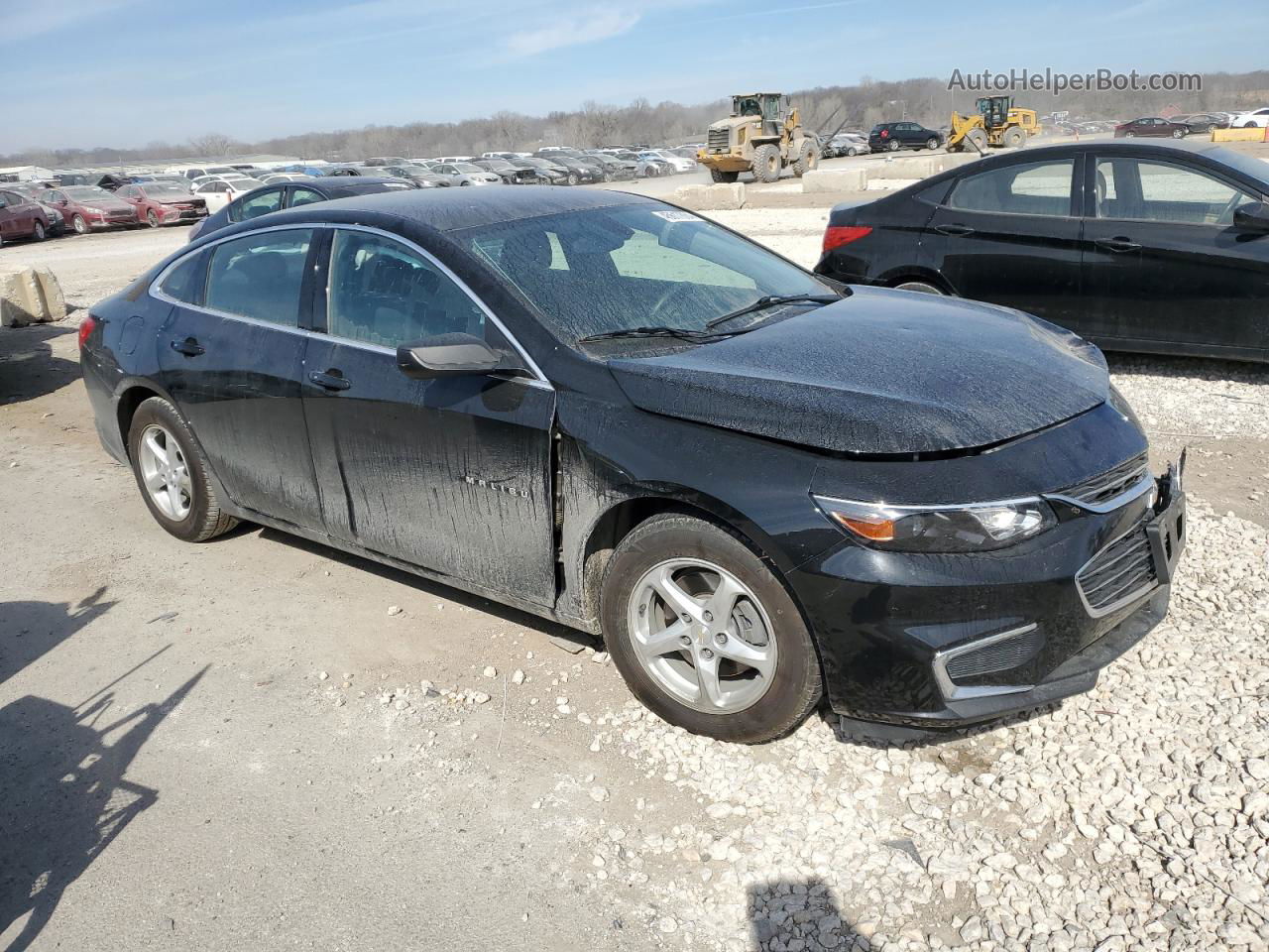 2018 Chevrolet Malibu Ls Black vin: 1G1ZB5ST3JF278663