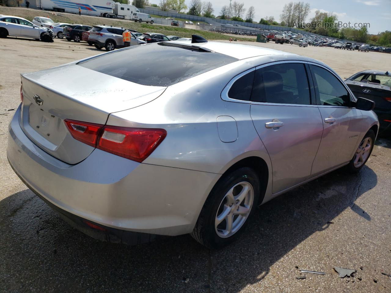 2018 Chevrolet Malibu Ls Silver vin: 1G1ZB5ST3JF284558