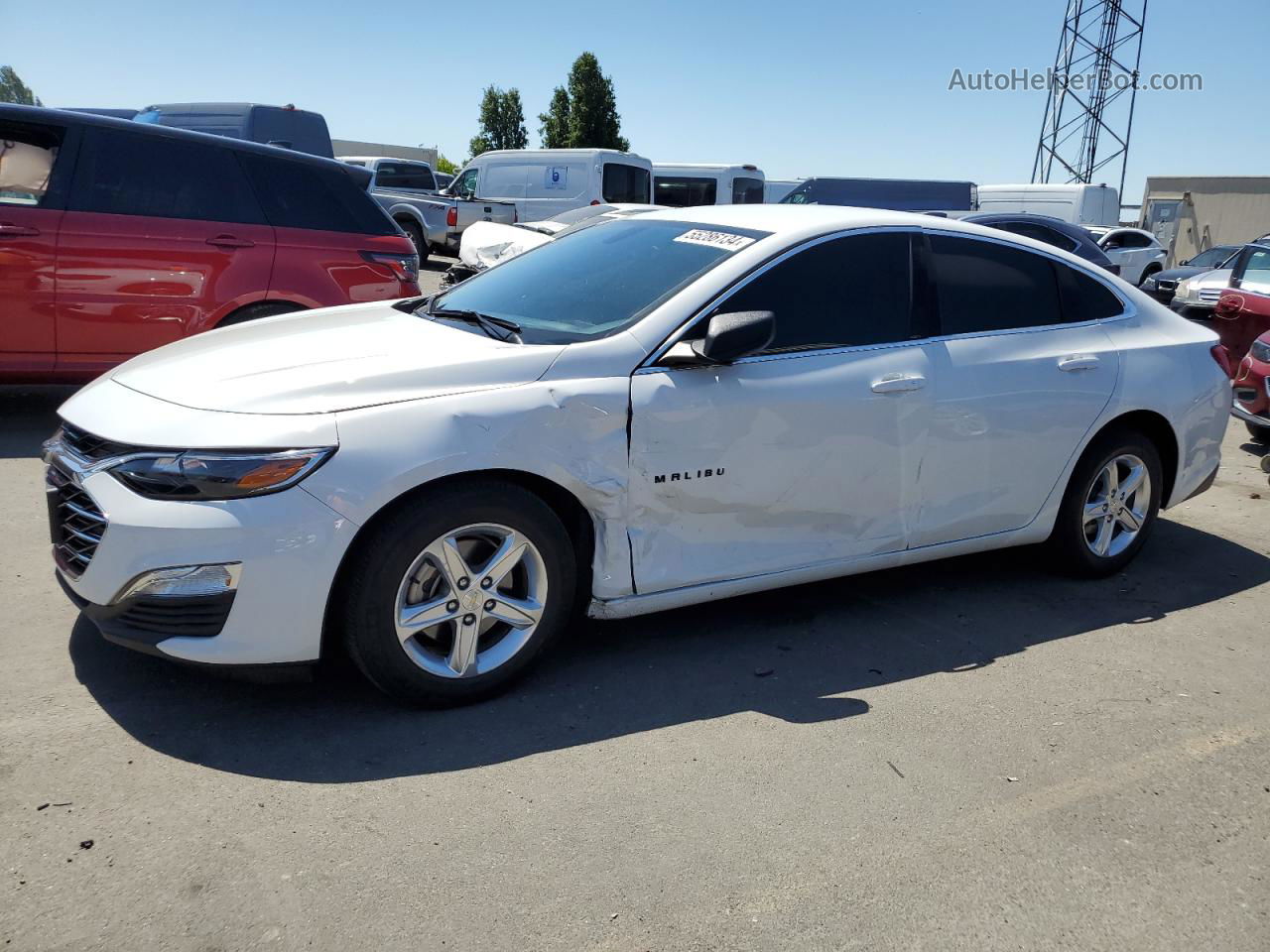 2021 Chevrolet Malibu Ls White vin: 1G1ZB5ST3MF052532