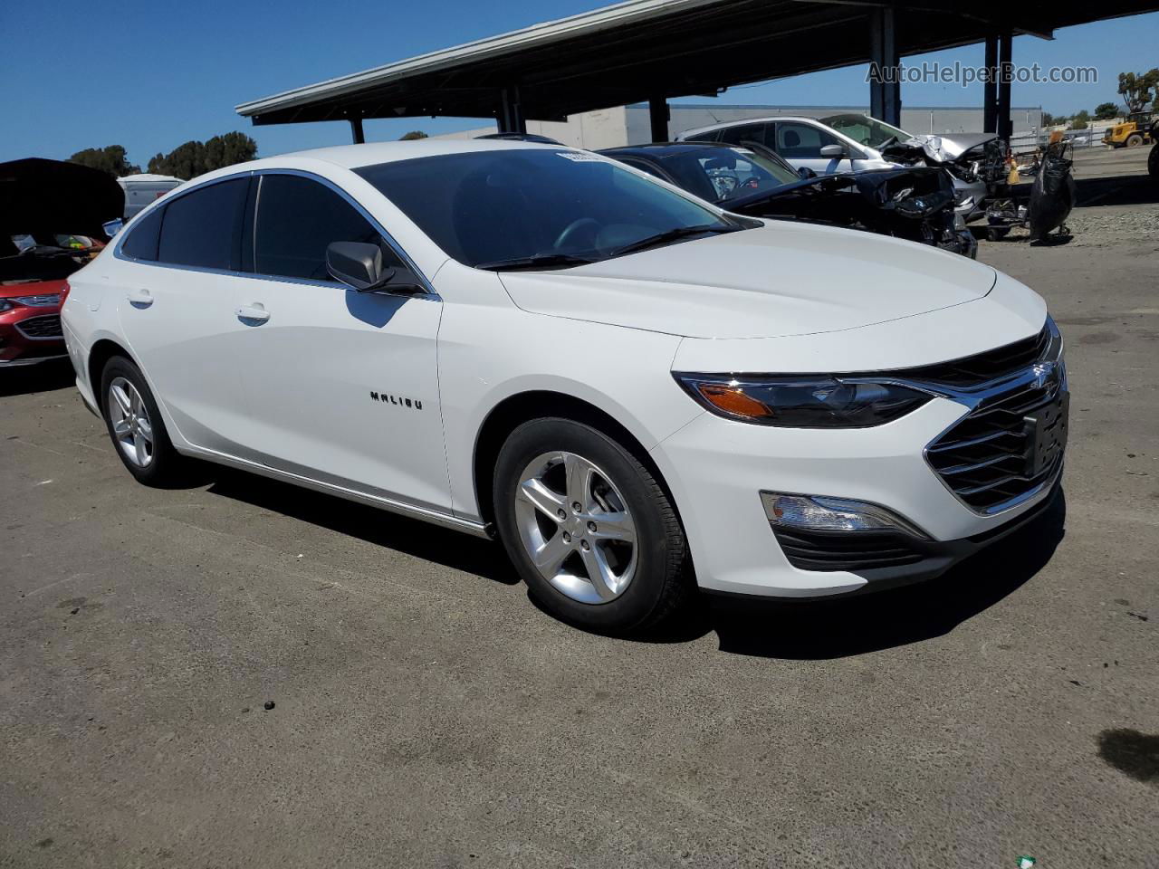 2021 Chevrolet Malibu Ls Белый vin: 1G1ZB5ST3MF052532