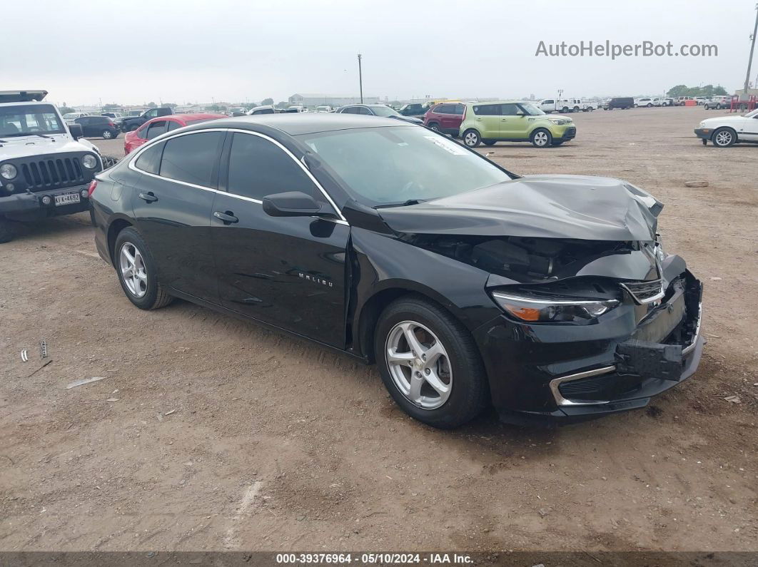 2017 Chevrolet Malibu Ls Black vin: 1G1ZB5ST4HF113411