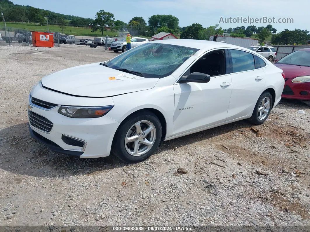 2017 Chevrolet Malibu Ls White vin: 1G1ZB5ST4HF194488