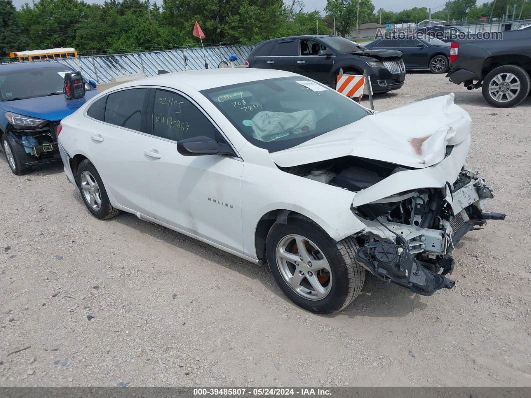 2017 Chevrolet Malibu Ls White vin: 1G1ZB5ST4HF196869