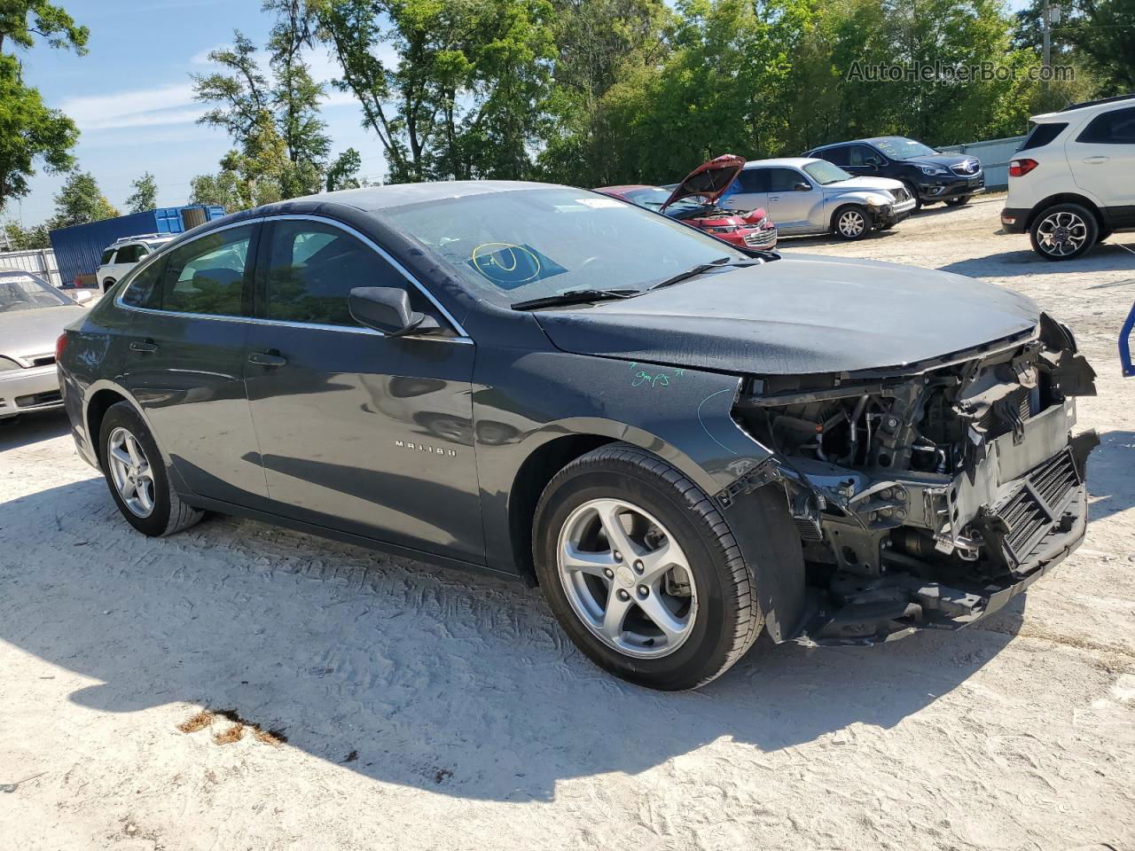 2017 Chevrolet Malibu Ls Gray vin: 1G1ZB5ST4HF228221