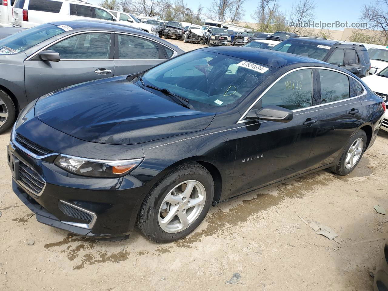 2017 Chevrolet Malibu Ls Black vin: 1G1ZB5ST4HF279038