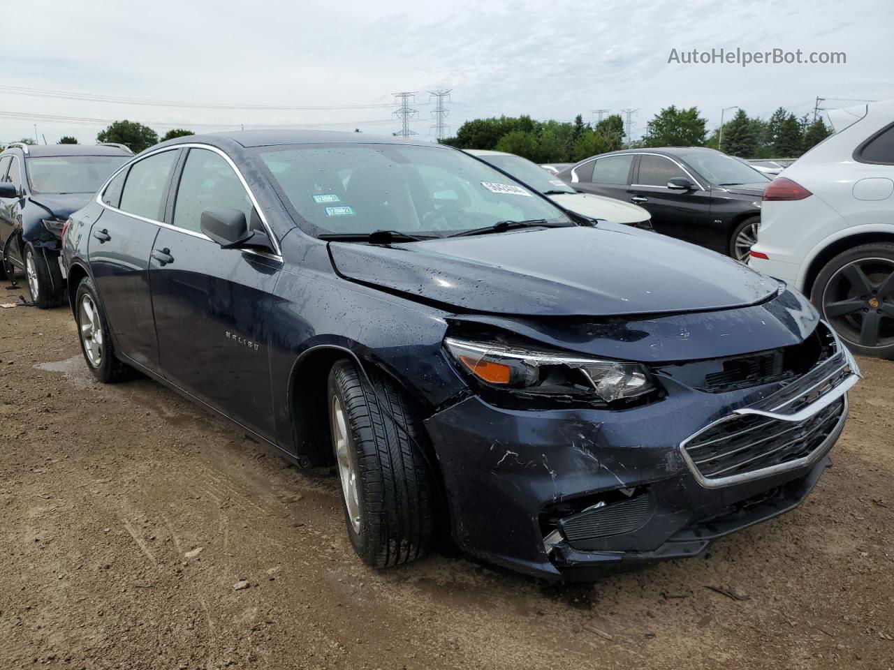 2018 Chevrolet Malibu Ls Blue vin: 1G1ZB5ST4JF107386